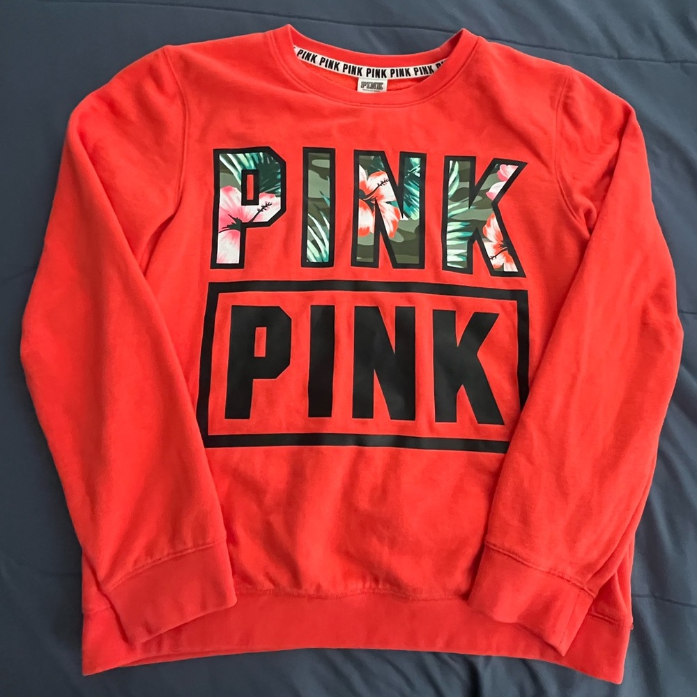 EUC VS Pink L/S Sweatshirt - Orange - Sz Medium